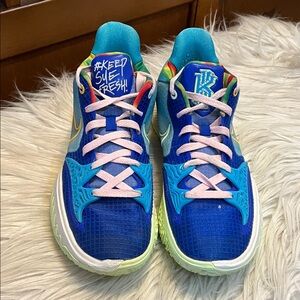 Nike men’s  Blue and Neon Green Sneakers